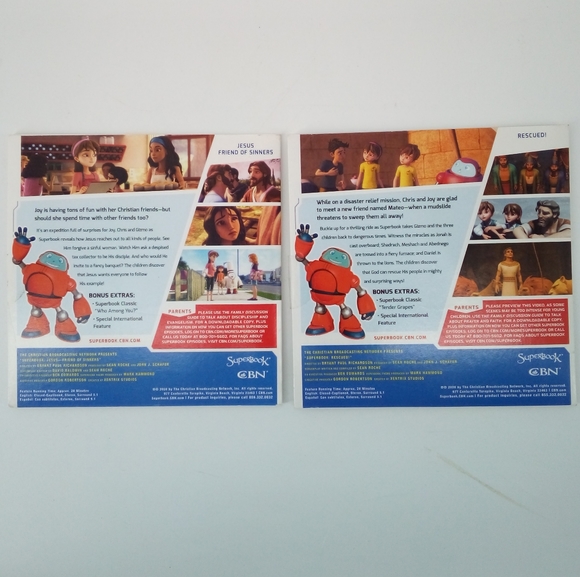 Superbook DVD Set Jesus Friend of Sinners & Rescued - Picture 4 of 9